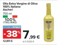 Carrefour Olio Extra Vergine di Oliva 100% Italiano Ascheri offerta