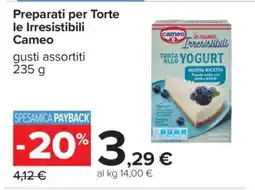 Carrefour Preparati per Torte le Irresistibili Cameo offerta