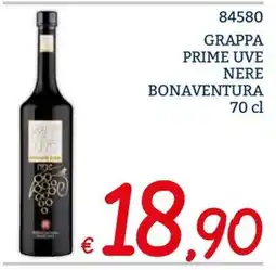Zona Grappa Prime Uve Nere Bona Ventura offerta