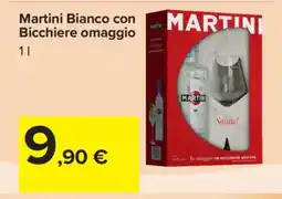 Carrefour Martini Bianco con Bicchiere omaggio offerta