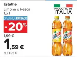 Carrefour Estathé Limone o Pesca 1,5 l offerta