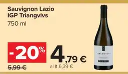 Carrefour Sauvignon Lazio IGP Triangvlvs offerta