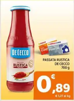 Conad PASSATA RUSTICA DE CECCO offerta