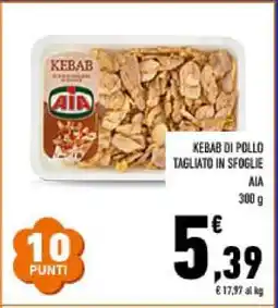 Conad KEBAB DI POLLO TAGLIATO IN SFOGLIE offerta