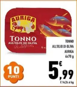Conad TONNO ALL'OLIO DI OLIVA AURIGA offerta