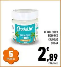 Conad Olio di Cocco Biologico Crudolio offerta
