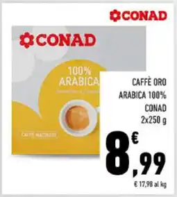 Conad CAFFÈ ORO ARABICA 100% CONAD offerta