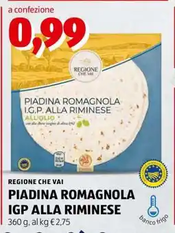 ALDI Piadina Romagnola IGP alla Riminese offerta