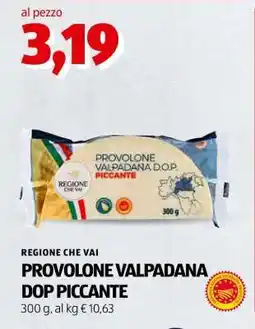 ALDI REGIONE CHE VAI PROVOLONE VALPADANA DOP PICCANTE offerta