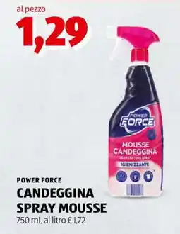 ALDI POWER FORCE CANDEGGINA SPRAY MOUSSE offerta