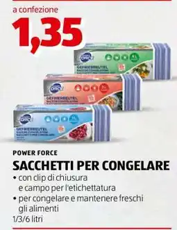 ALDI SACCHETTI PER CONGELARE offerta