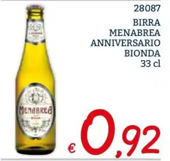 Zona Birra Menabrea Anniversario Bionda offerta