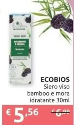 PiùMe ECOBIOS Siero viso bamboo e mora idratante offerta