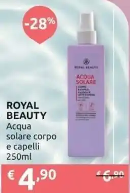 PiùMe ROYAL BEAUTY Acqua solare corpo e capelli offerta