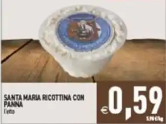 Pim Supermercati SANTA MARIA RICOTTINA CON PANNA offerta