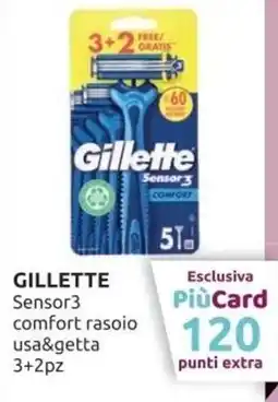 PiùMe GILLETTE Sensor3 comfort rasoio offerta