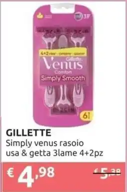 PiùMe GILLETTE Simply venus rasoio offerta