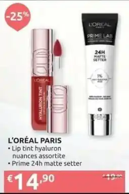 PiùMe L'ORÉAL PARIS Lip tint hyaluron nuances assortite Prime 24h matte setter offerta