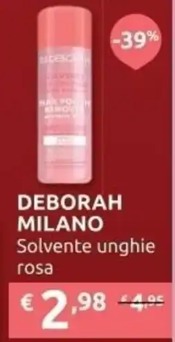 PiùMe DEBORAH MILANO Solvente unghie rosa offerta