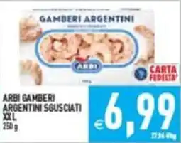 Pim Supermercati ARBI GAMBERI ARGENTINI SGUSCIATI offerta