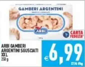 Pim Supermercati ARBI GAMBERI ARGENTINI SGUSCIATI offerta