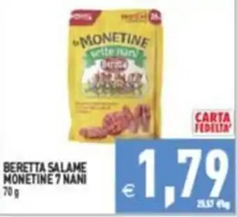 Pim Supermercati BERETTA SALAME MONETINE 7 NANI offerta