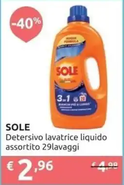 PiùMe SOLE Detersivo lavatrice liquido offerta