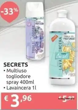 PiùMe Secrets multiuso togliodore spray offerta
