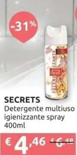 PiùMe Secrets detergente multiuso igienizzante spray offerta