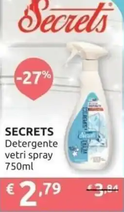 PiùMe Secrets Detergente vetri spray offerta