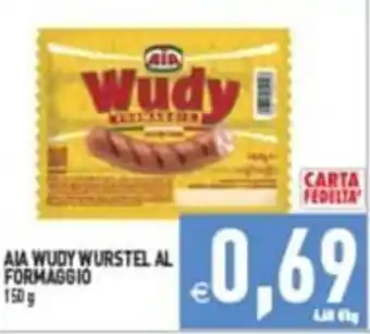 Pim Supermercati AIA WUDY WURSTEL AL FORMAGGIO offerta