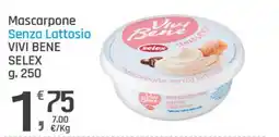 Supermercati Dok Mascarpone Senza Lattosio VIVI BENE SELEX offerta