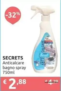 PiùMe SECRETS Anticalcare bagno spray offerta