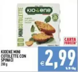 Pim Supermercati KIOENE MINI COTOLETTE CON SPINACI offerta