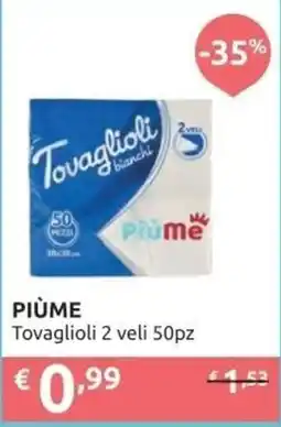 PiùMe PIÙME Tovaglioli 2 veli offerta