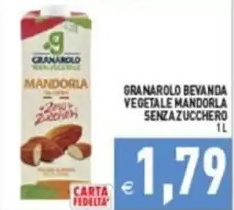 Pim Supermercati GRANAROLO BEVANDA VEGETALE MANDORLA SENZA ZUCCHERO offerta