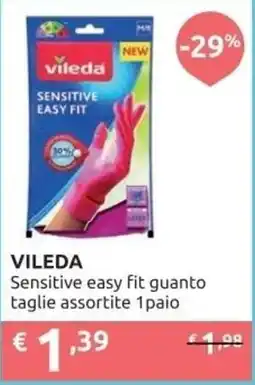 PiùMe VILEDA Sensitive easy fit guanto offerta