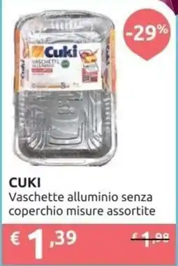 PiùMe CUKI Vaschette alluminio senza coperchio offerta