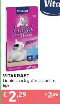 PiùMe Vitakraft liquid snack gatto offerta