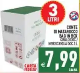 Pim Supermercati Conte di Matarocco Bag in Box offerta