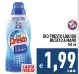 Pim Supermercati Bio Presto Liquido Bucato a Mano offerta