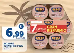 Sigma Superstore RIO MARE TONNO FILO D'OLIO offerta