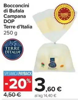 Carrefour Express Bocconcini di Bufala Campana DOP Terre d'Italia offerta