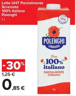 Carrefour Express Latte UHT Parzialmente Scremato Polenghi offerta