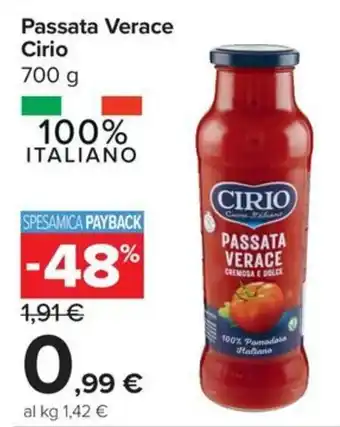 Carrefour Express Passata Verace Cirio offerta