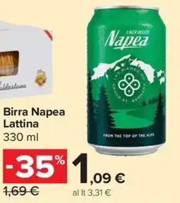 Carrefour Express Birra Napea Lattina offerta