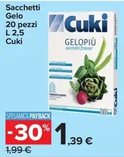 Carrefour Express Sacchetti Gelo Cuki offerta