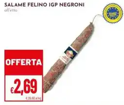Pan Salame Felino IGP Negroni offerta