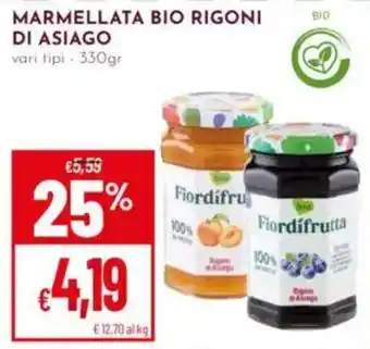 Pan Marmellata bio Rigoni di Asiago offerta