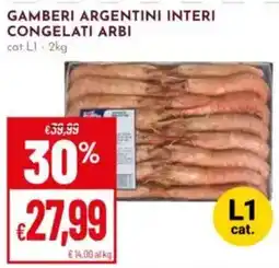Pan Gamberi Argentini Interi Congelati Arbi offerta